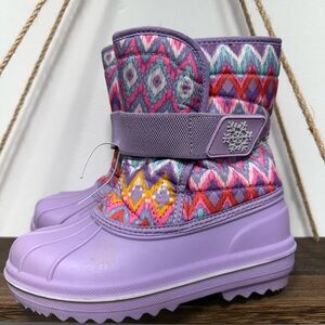 Place Purple and Pink Rain & Snow Boots Insulated Waterproof Design